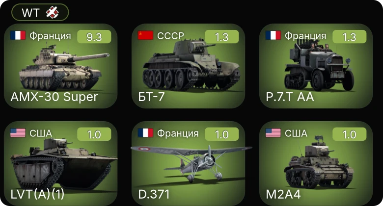 WT — 6 ранг: 1шт