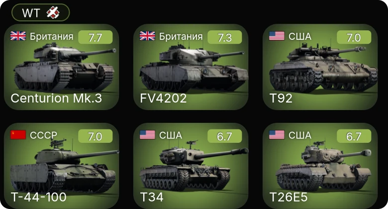 WT — 5 ранг: 1шт