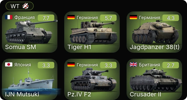 WT — 5 ранг: 1шт