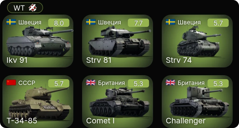 WT — 5 ранг: 2шт