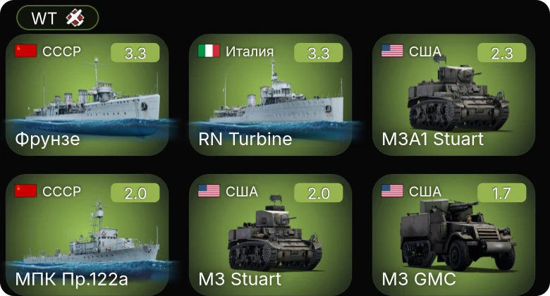 WT — МПК Пр.122а | M3 GMC | M3A1 Stuart | M3 Stuart | M13 MGMC