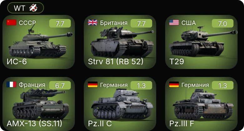 WT — 5 ранг: 1шт