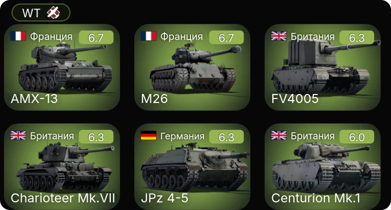 WT — JPz 4-5 | Centurion Mk.1 | Charioteer Mk.VII | FV4005 | M18
