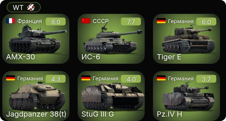 WT — 5 ранг: 2шт