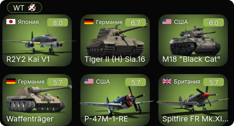 WT — 5 ранг: 1шт