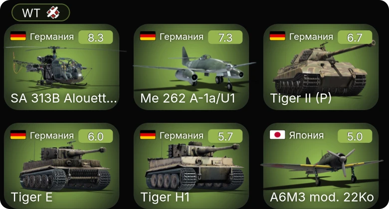 WT — 5 ранг: 2шт