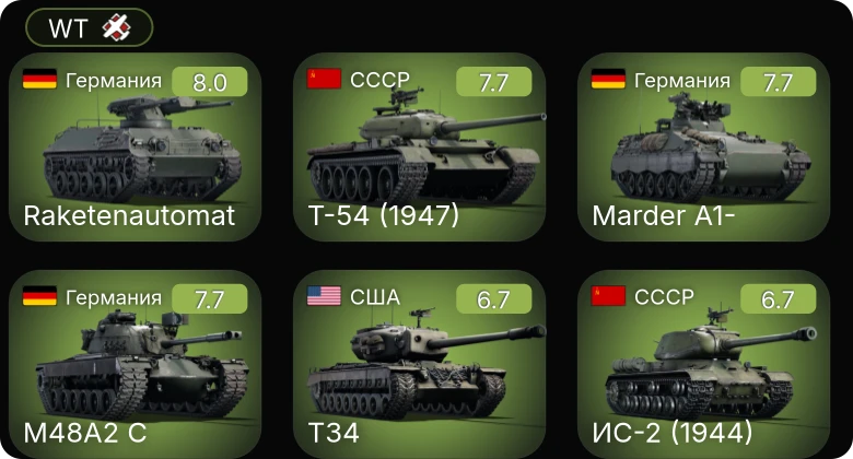 WT — 5 ранг: 4шт