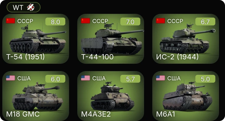 WT — 5 ранг: 2шт