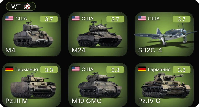 WT — M24 | M4 | M10 GMC | SB2C-4 | Ju 87 D-5
