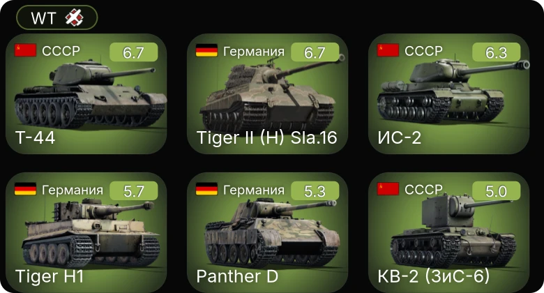 WT — Т-44 | ИС-2 | 8,8 cm Flak 37 Sfl. | Jagdpanzer 38(t) | СУ-85