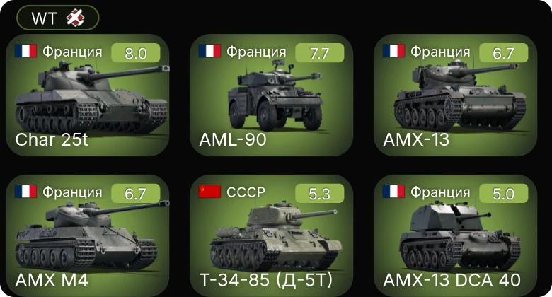 WT — 5 ранг: 2шт