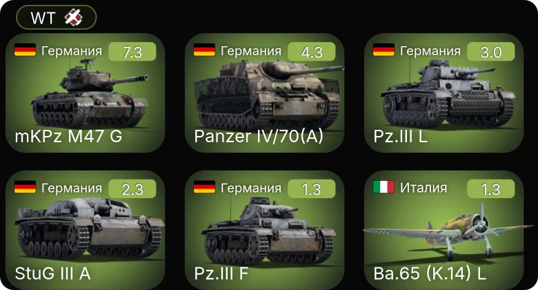 WT — 5 ранг: 1шт