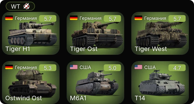 WT — M6A1 | T14 | И-185 (М-82) | M4 | M16 MGMC