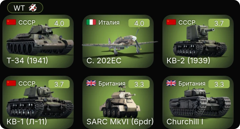 WT — Ил-2М тип 3 | C. 202EC | Do 217 N-1 | Bf 110 C-7 | Ju 88 A-4