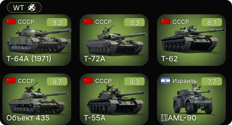 WT — 6 ранг: 5шт