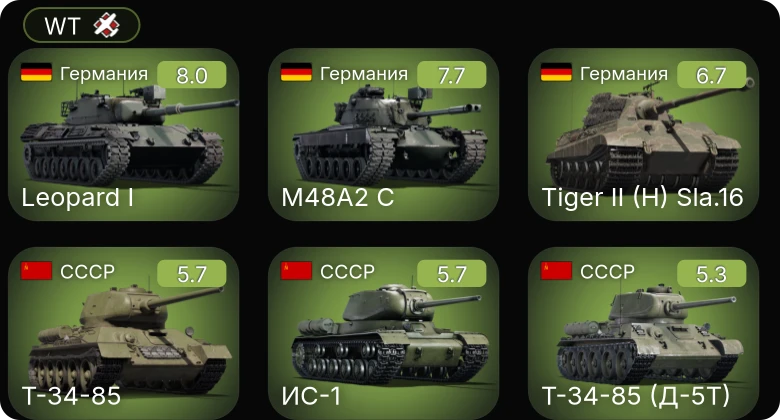 WT — 5 ранг: 2шт