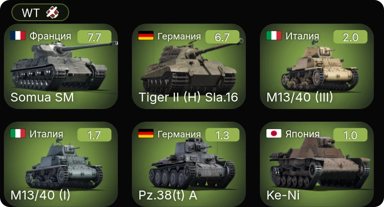 WT — 5 ранг: 1шт