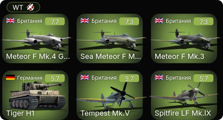 WT — 5 ранг: 3шт