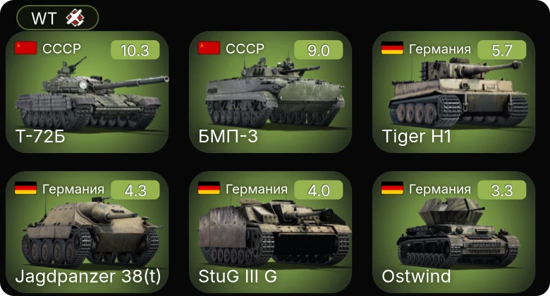 WT — Неактив | 7 ранг: 1шт 6 ранг: 1шт