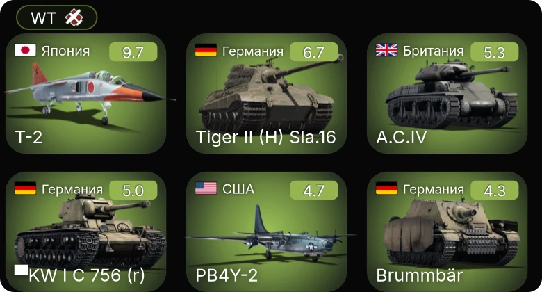 WT — 6 ранг: 1шт
