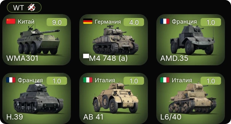 WT — 6 ранг: 1шт