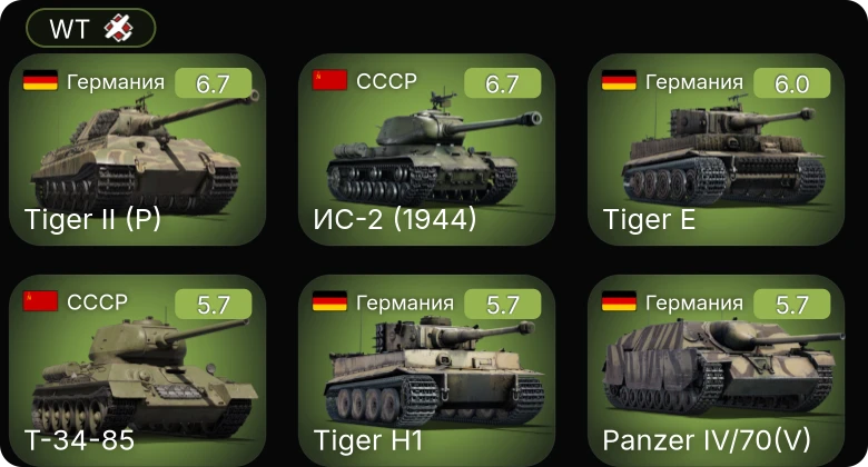 WT — ИС-2 (1944) | 8,8 cm Flak 37 Sfl. | Т-34-85 | СУ-85 | Churchill III
