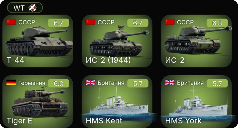 WT — ИС-2 | ИС-2 (1944) | Т-44 | HMS York | HMS London
