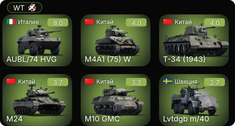 WT — 5 ранг: 1шт