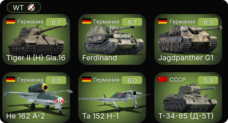 WT — 5 ранг: 1шт
