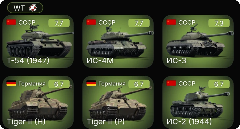 WT — 5 ранг: 3шт