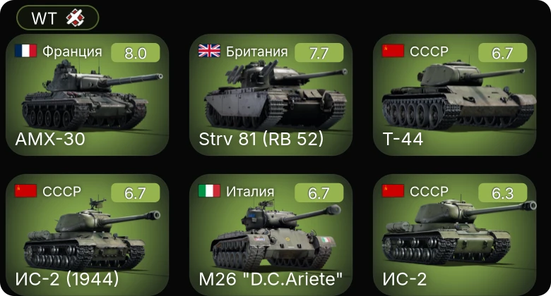 WT — 5 ранг: 1шт