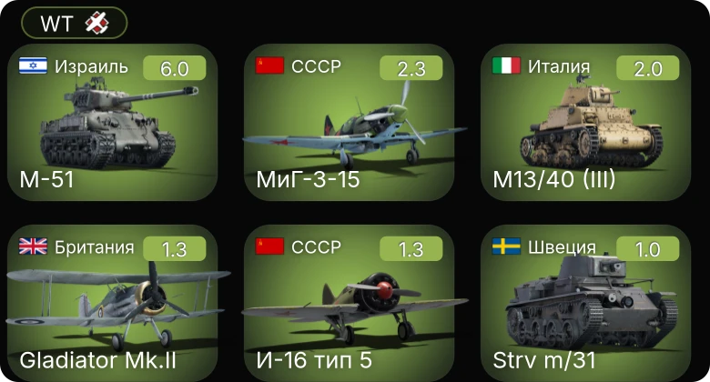 WT — M-51 | P-26A-34 M2 | P-26B-35 | P-26A-33 | PT-6