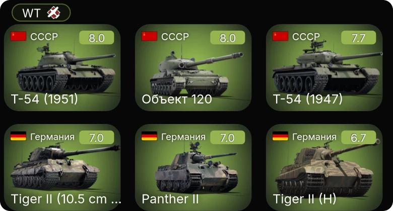 WT — 5 ранг: 3шт