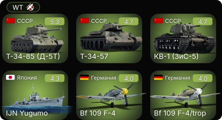 WT — 5 ранг: 1шт