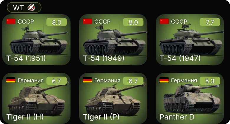 WT — 5 ранг: 3шт
