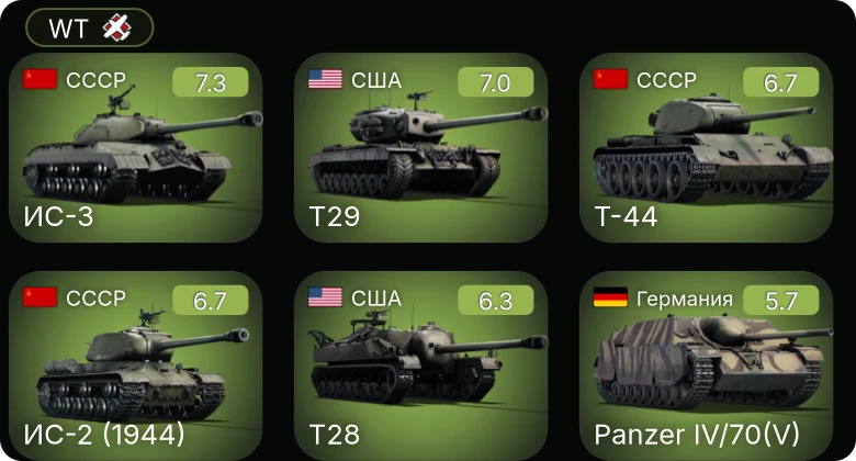 WT — 5 ранг: 1шт