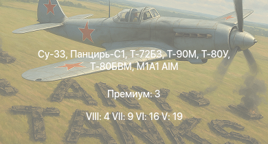 WT — 8 ранг: 4шт 7 ранг: 9шт 6 ранг: 16шт Су-33 | Панцирь-С1