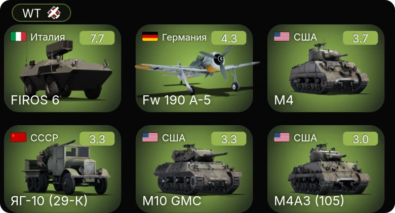 WT — 5 ранг: 1шт