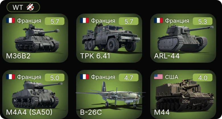 WT — M24 | M44 | M19A1 | ARL-44 | M36B2