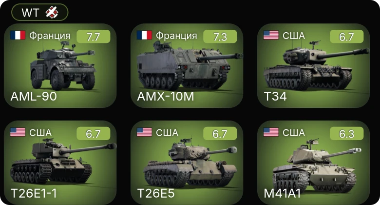 WT — 5 ранг: 2шт