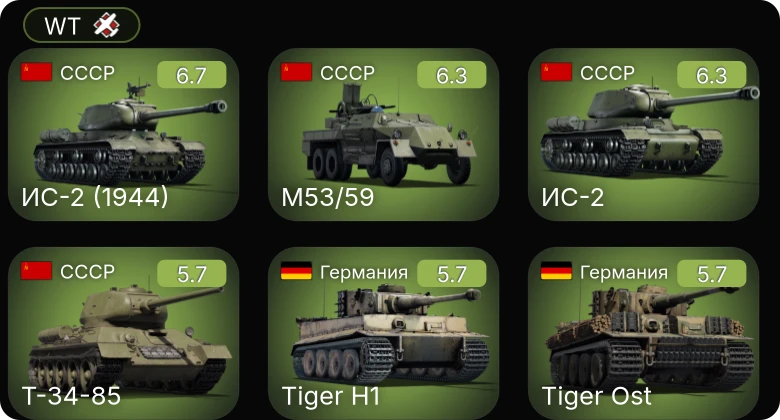 WT — ИС-2 (1944) | M53/59 | ИС-2 | VK 3002 (M) | Т-34-85
