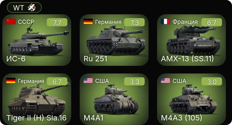 WT — 5 ранг: 1шт