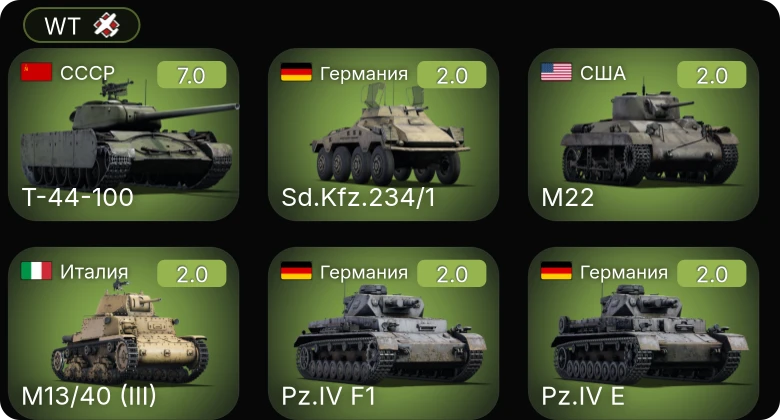 WT — 5 ранг: 1шт