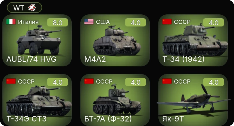 WT — 5 ранг: 1шт