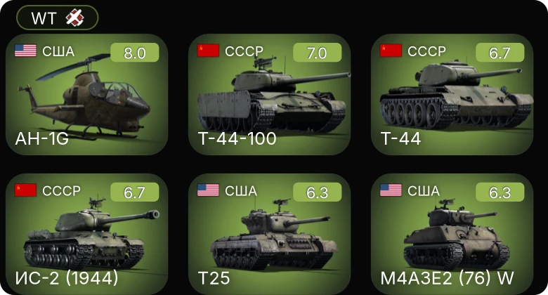 WT — 5 ранг: 2шт