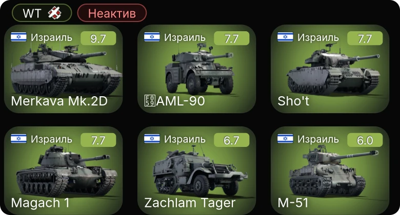 WT — Неактив | 6 ранг: 1шт