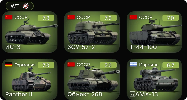 WT — 5 ранг: 4шт