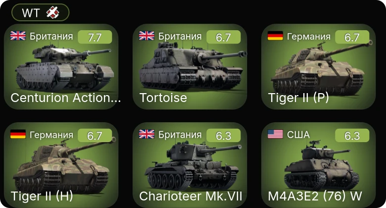 WT — M4A3E2 (76) W | Jagdpanther G1 | Charioteer Mk.VII | Tortoise | Centurion Action X
