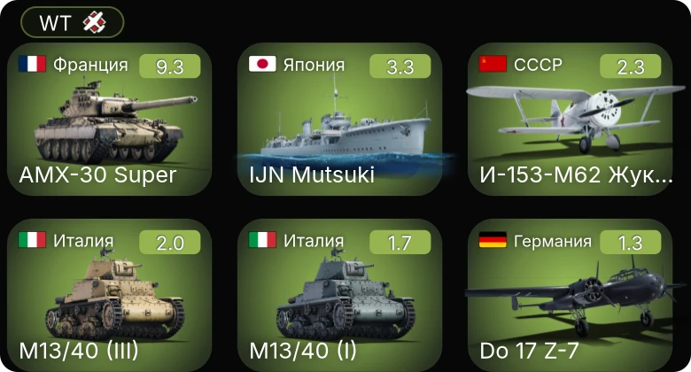 WT — 6 ранг: 1шт