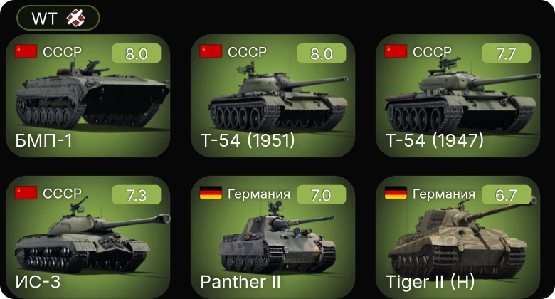 WT — 5 ранг: 4шт